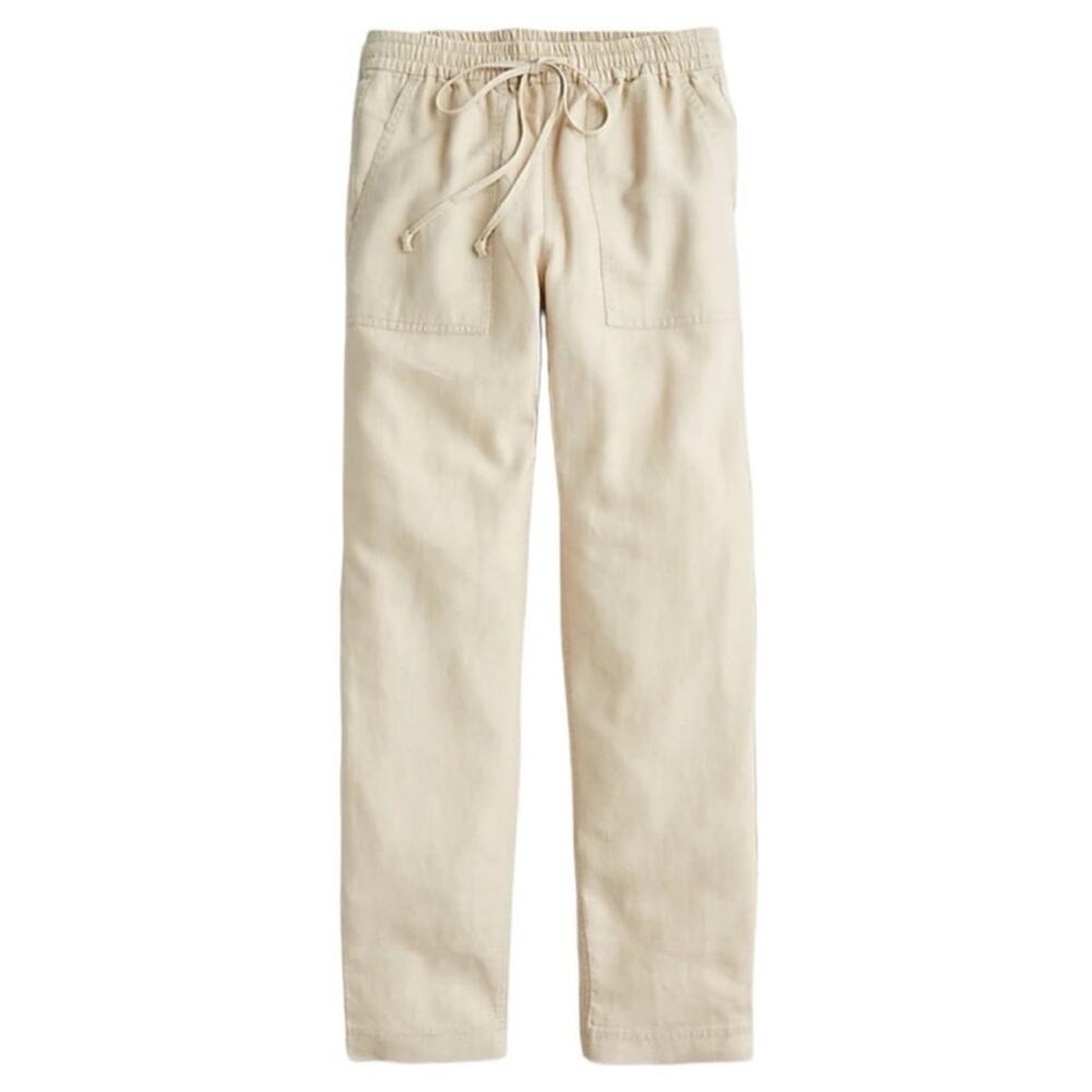 J. Crew New seaside pant in linen blend - Light Khaki Size XL NWT